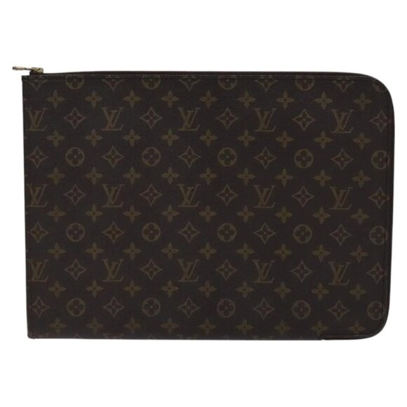 LOUIS VUITTON Monogram Posh Documents Clutch Bag M53456 LV Auth EC947 - Picture 2 of 16